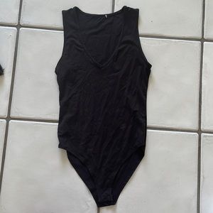 Black Sleeveless Bodysuit